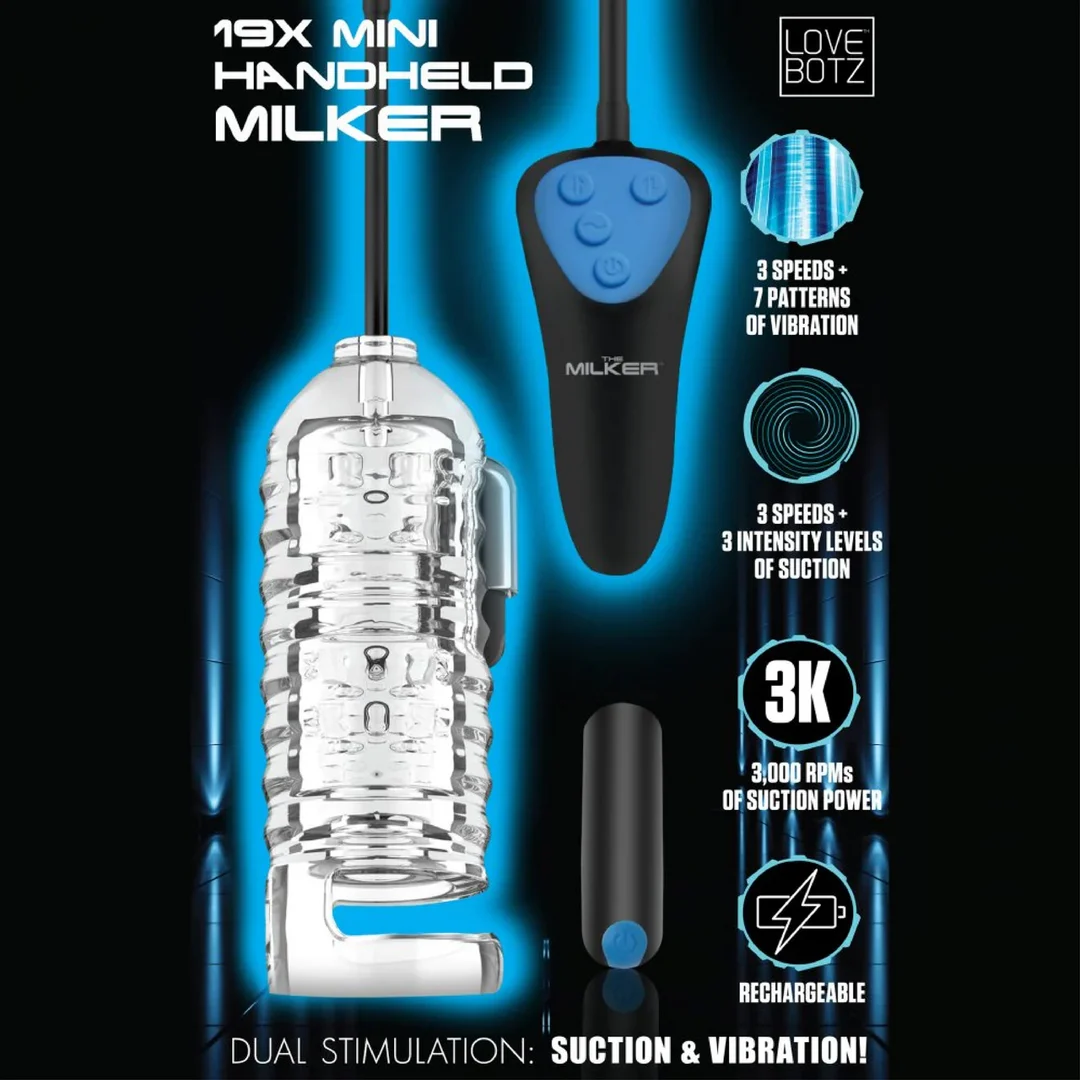 XR Brands Mini Handheld Milker czarny - obrazek 3