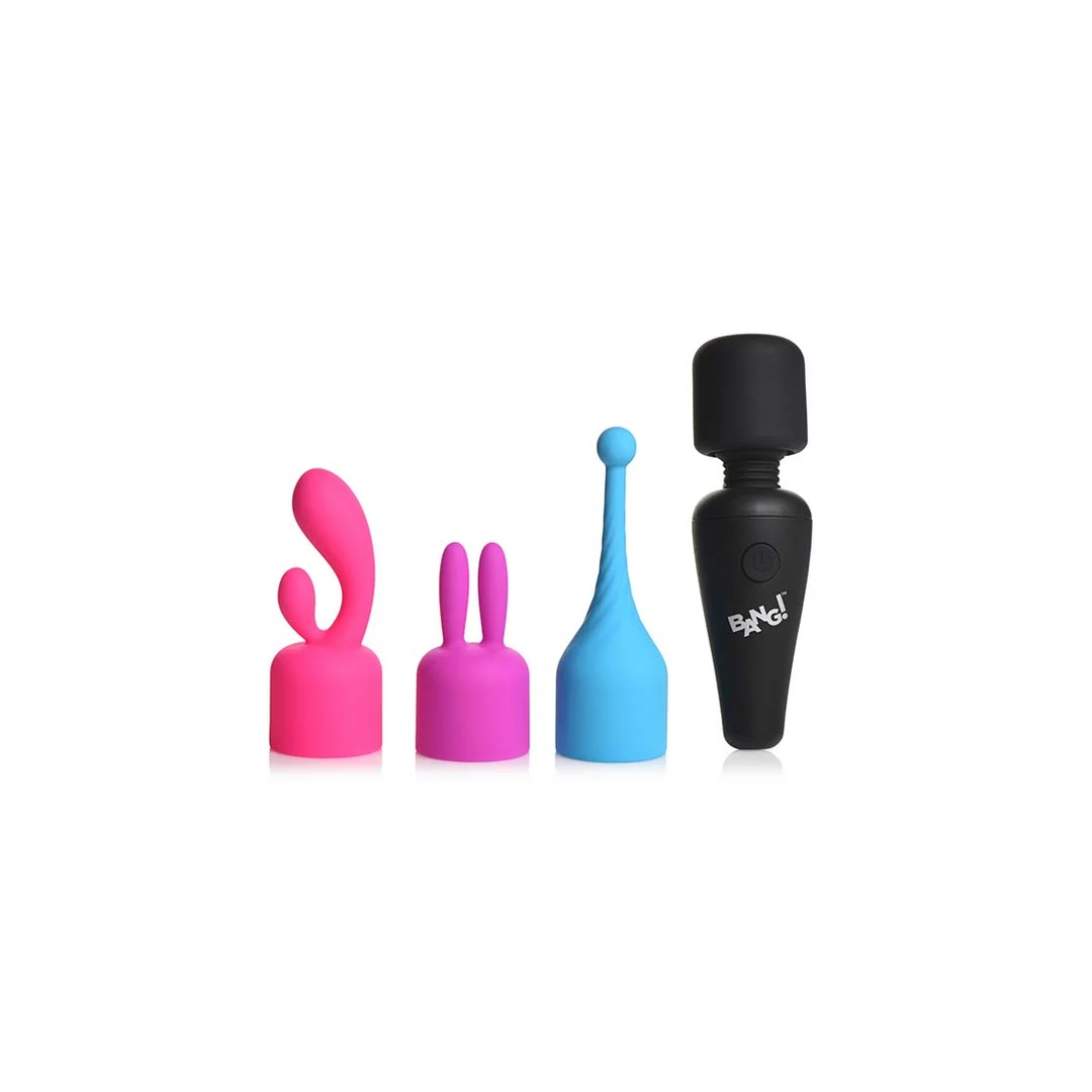 Masażer wand XR Brands Mini z 3 nakładkami - obrazek 5
