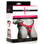 Bodice Deluxe skórzany harness gorsetowy w kolorze różowym