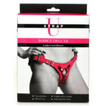Bodice Deluxe skórzany harness gorsetowy w kolorze różowym - obrazek 2