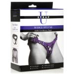 Bodice Deluxe skórzany harness gorsetowy w kolorze różowym - obrazek 7
