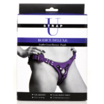 Bodice Deluxe skórzany harness gorsetowy w kolorze różowym - obrazek 8