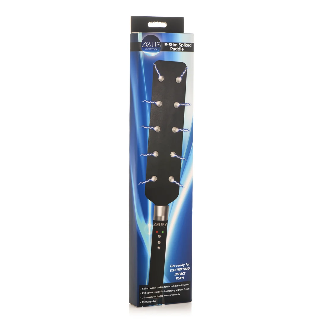 Paddle BDSM z kolcami Spiked Paddle, czarny - obrazek 1