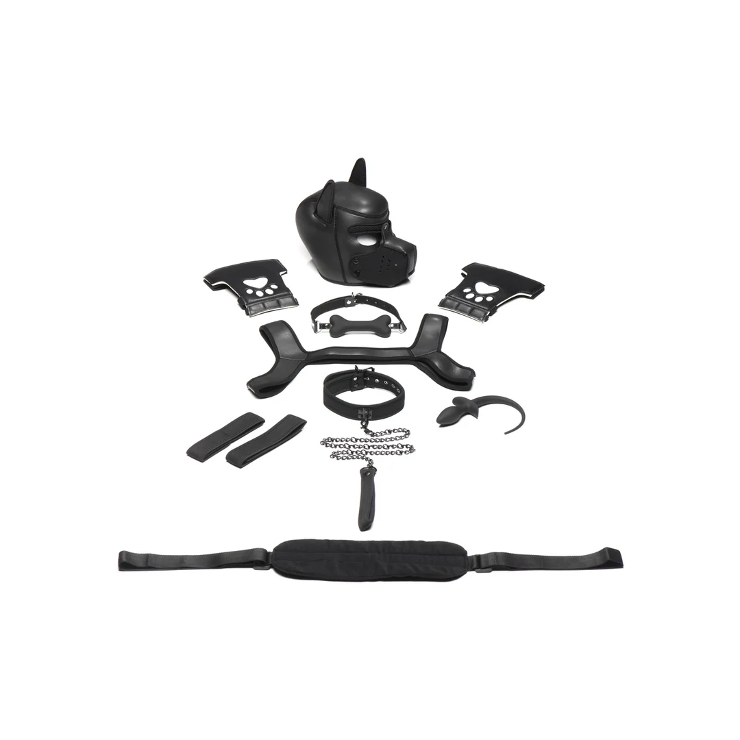 XR Brands Neopreen Puppy Kit czarny - obrazek 3