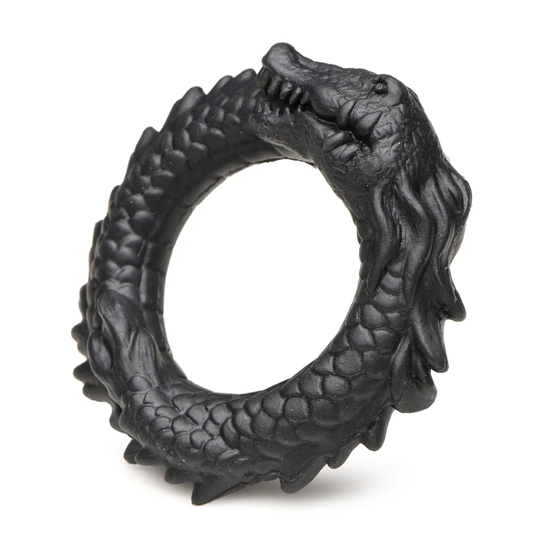 Silikonowy pierścień na penisa Black Caiman XR Brands - obrazek 4