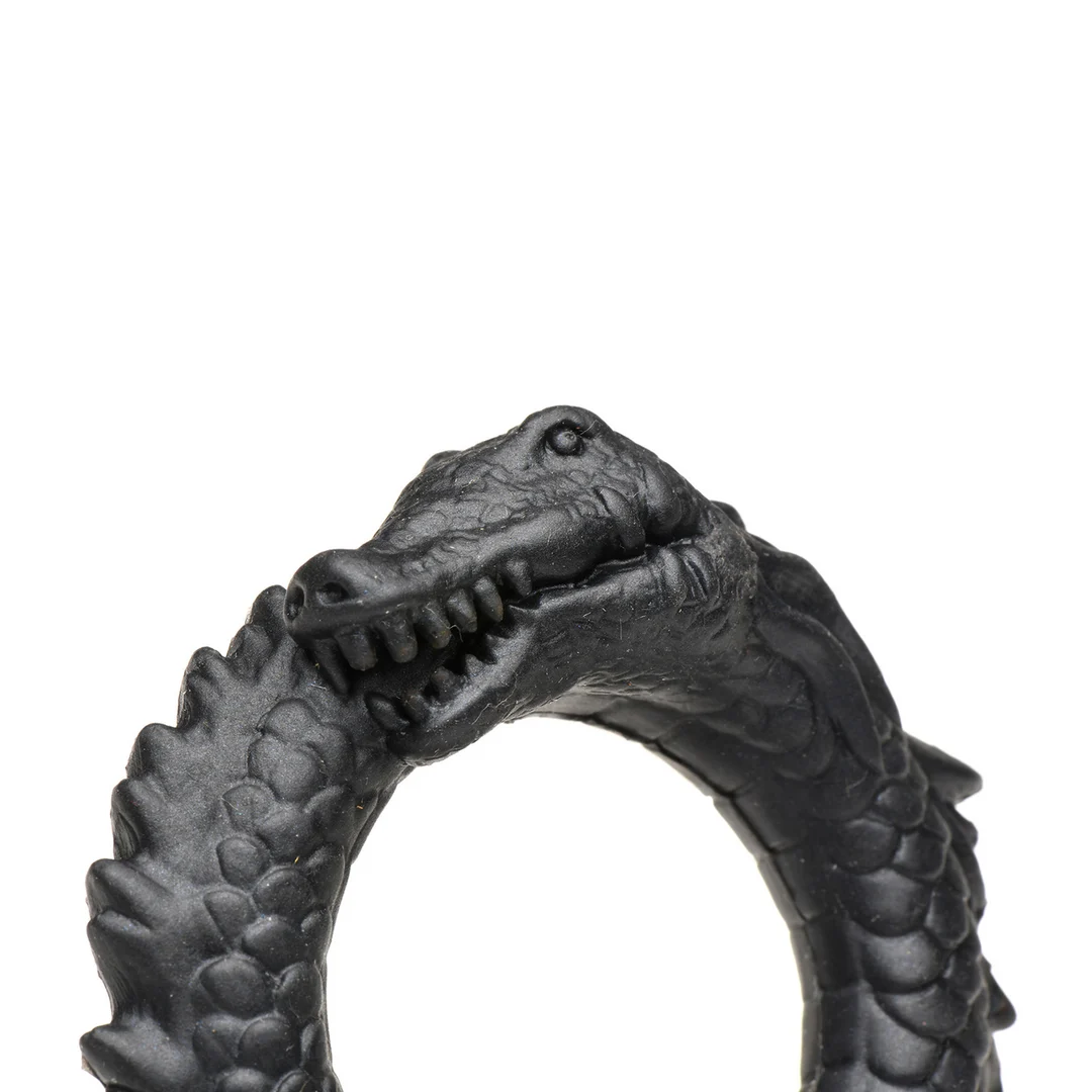 Silikonowy pierścień na penisa Black Caiman XR Brands - obrazek 5