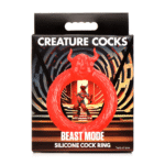 Czerwony silikonowy pierścień erekcyjny XR Brands Beast Mode - obrazek 2