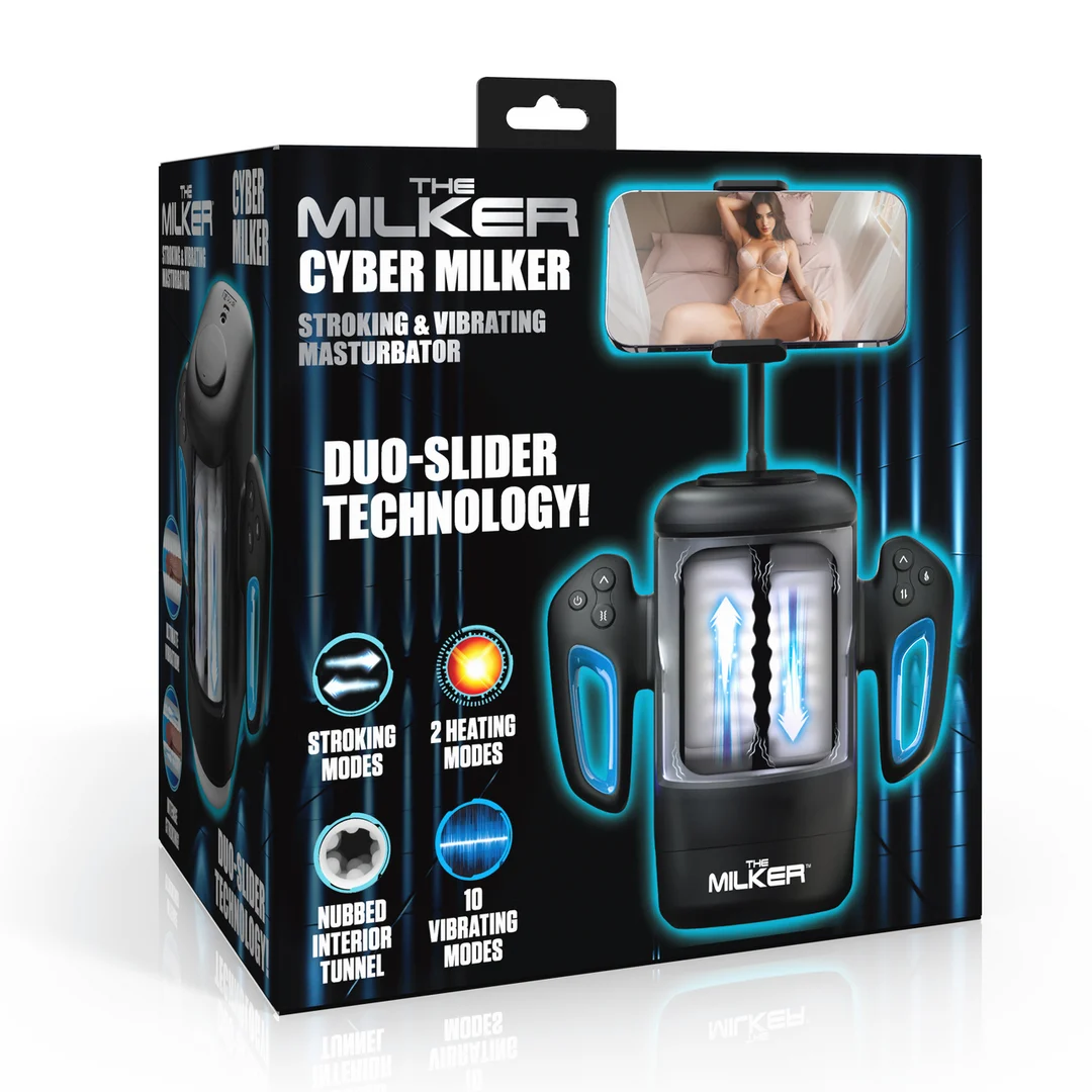 XR Brands Cyber Milker masturbator z uchwytem na telefon - obrazek 1