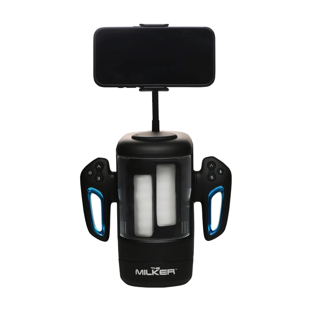 XR Brands Cyber Milker masturbator z uchwytem na telefon - obrazek 4