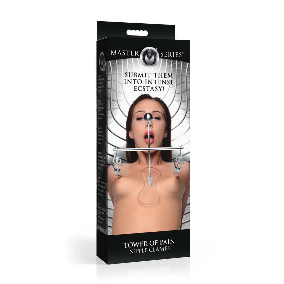 Szczypce na sutki XR Brands Tower of Pain - obrazek 1