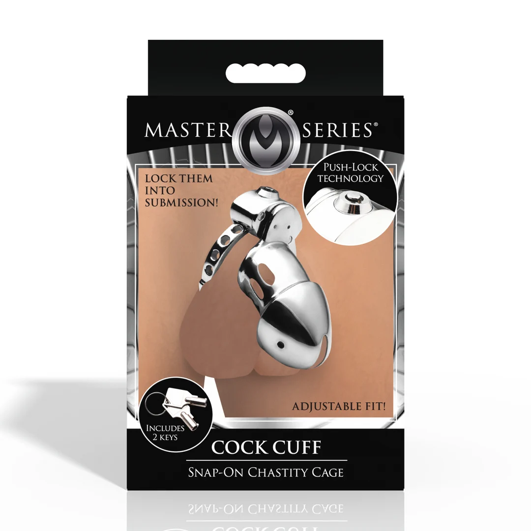 Klatka czystości z regulowanym pierścieniem – Snap-On Chastity Cage - obrazek 2