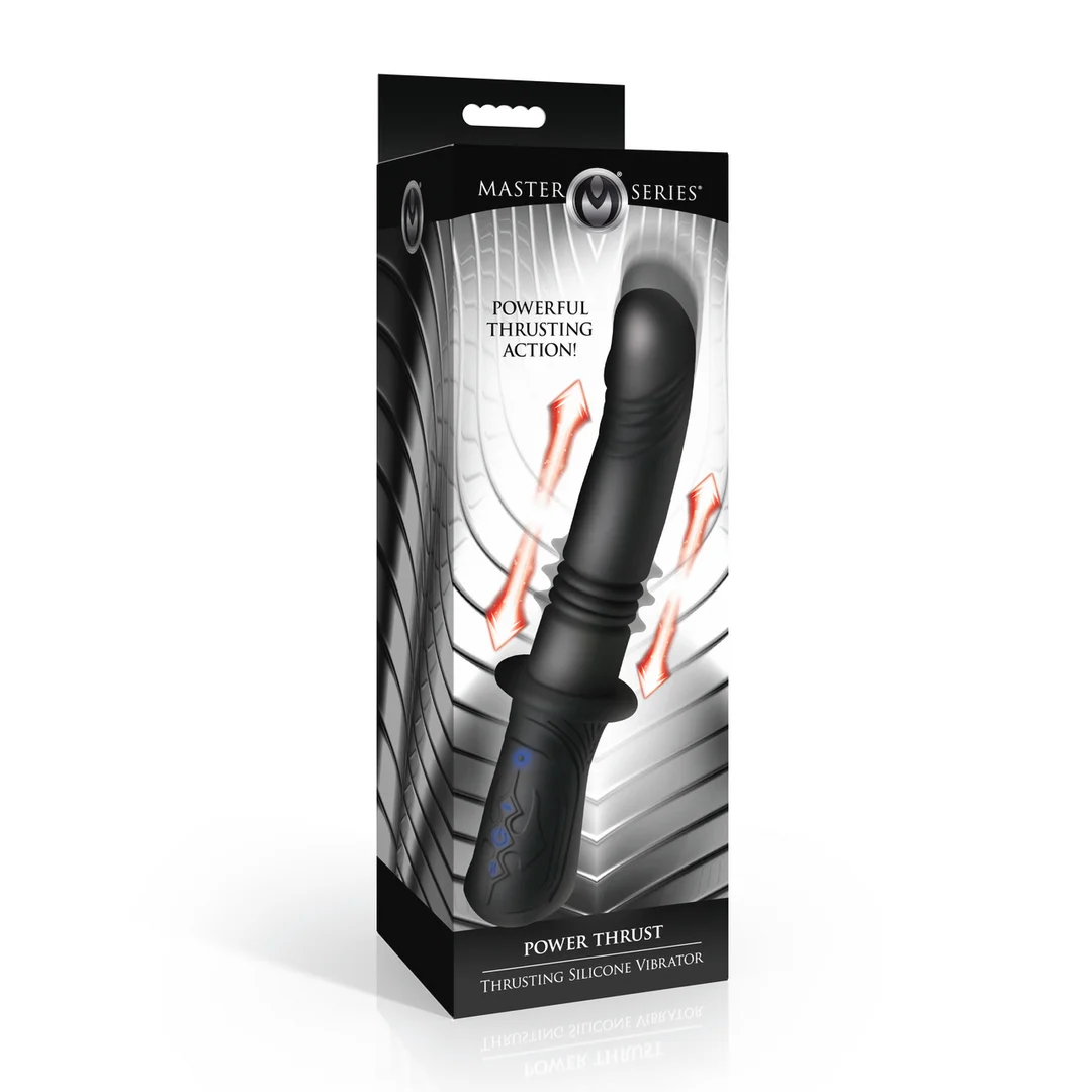 XR Brands Power Thrust, silikonowy wibrator z ruchem posuwistym - obrazek 1