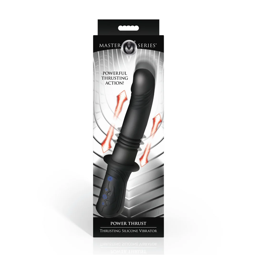 XR Brands Power Thrust, silikonowy wibrator z ruchem posuwistym - obrazek 2
