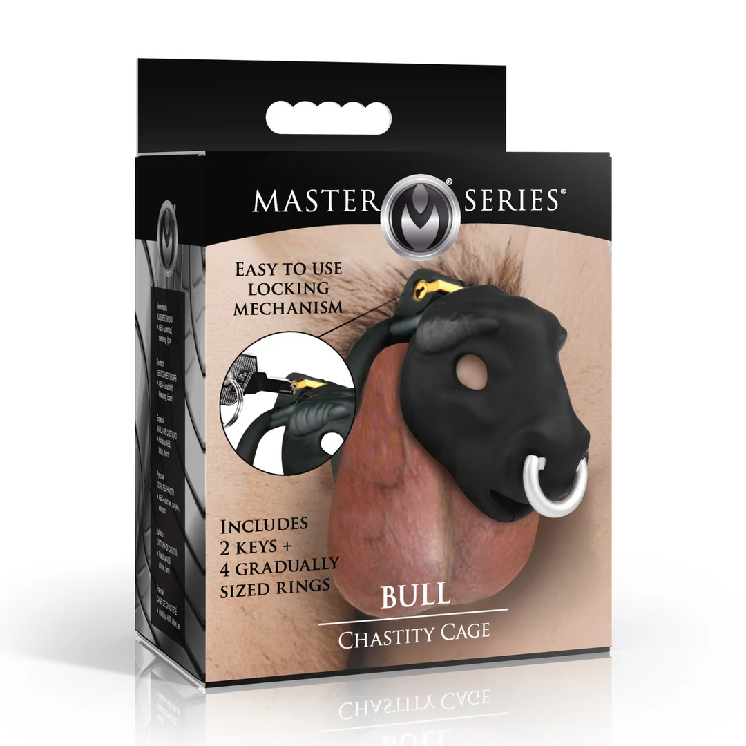 AH664-BLACK-2 Czarna klatka czystości Bull - obrazek 1