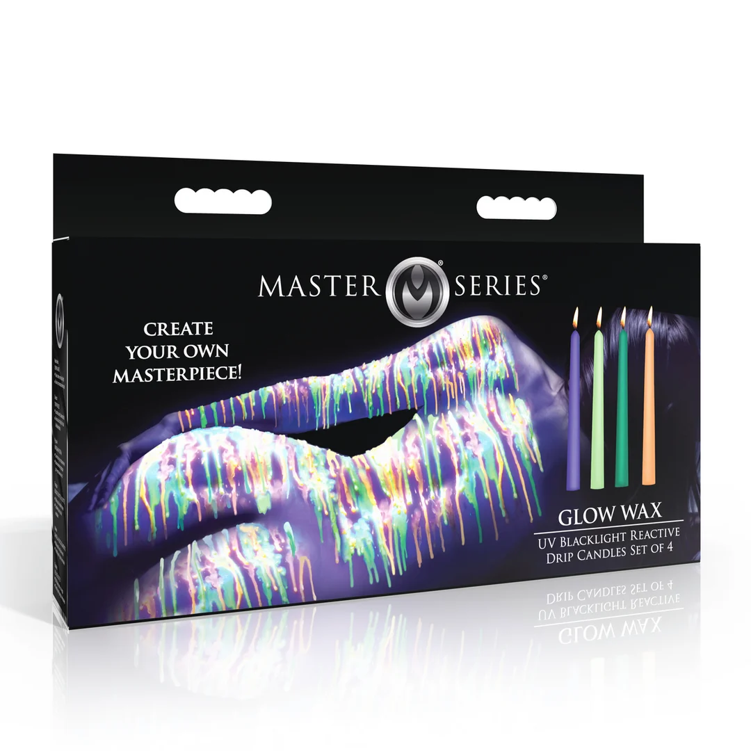 Świece kapiące Glow Wax UV, zestaw 4 sztuk - obrazek 1