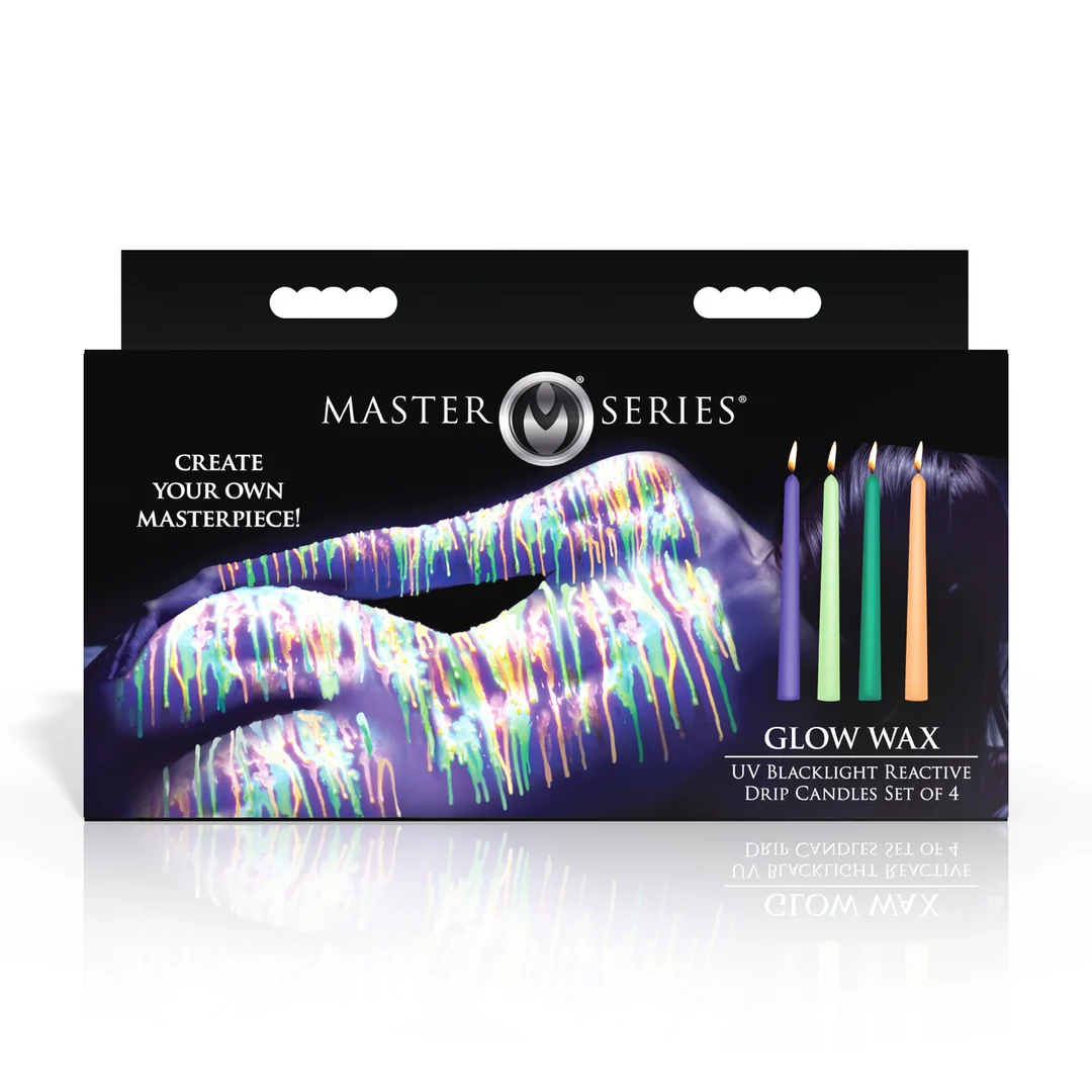 Świece kapiące Glow Wax UV, zestaw 4 sztuk - obrazek 2
