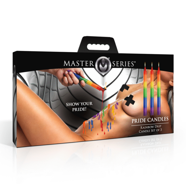 Tęczowy zestaw świec kapiących XR Brands Pride Candles