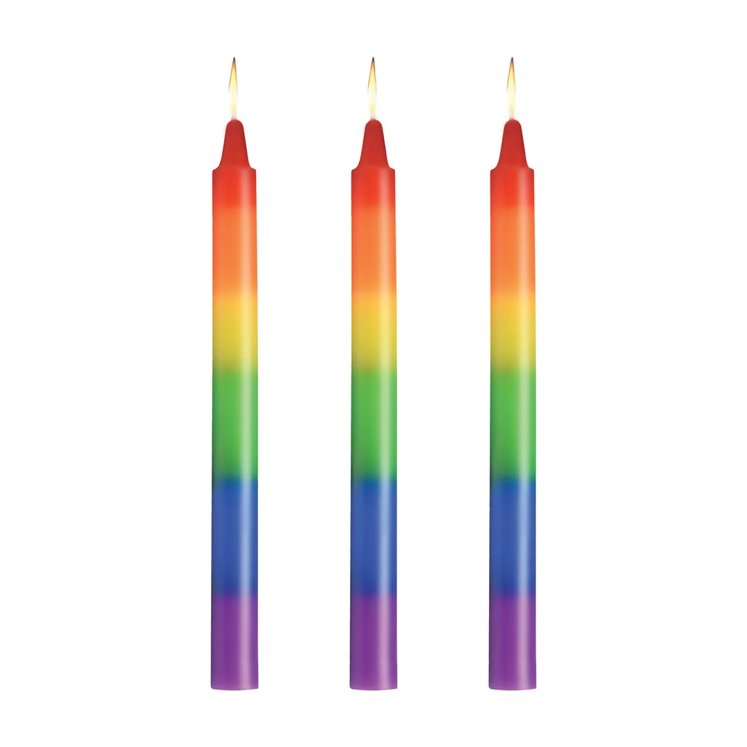 Tęczowy zestaw świec kapiących XR Brands Pride Candles - obrazek 3