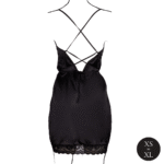 Seksowna jedwabista sukienka plus size z odkrytymi plecami i rozcięciem, pełna blasku – Le Desir - obrazek 11