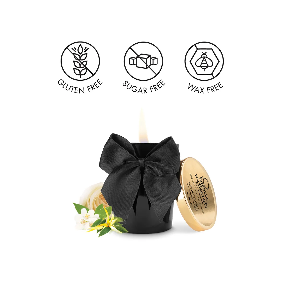 Świeca do masażu – Melt My Heart Aphrodisia (róża, ylang ylang, jaśmin i orientalne przyprawy) – Bijoux Indiscrets – 70 g - obrazek 4