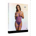 Bodystocking z otwartym krokiem, paskami i siateczką tie dye na imprezę – Le Desir - obrazek 13