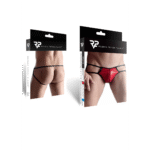 Męski jockstrap wetlook z efektem Wielkiego Szefa, który podkreśla przód – LIN
