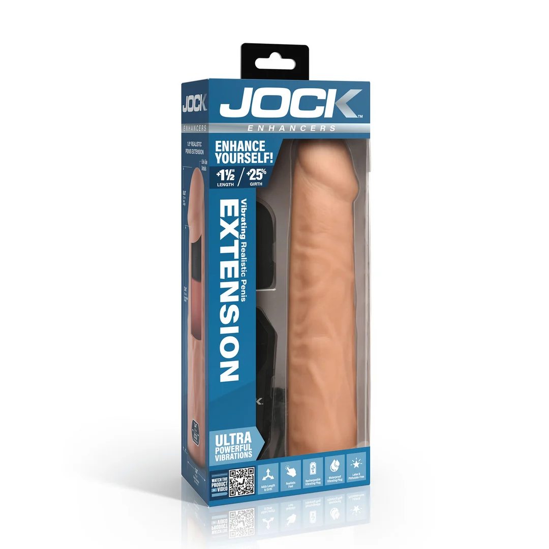 Przedłużająca nakładka na penisa z wibracjami Curve Toys - obrazek 1