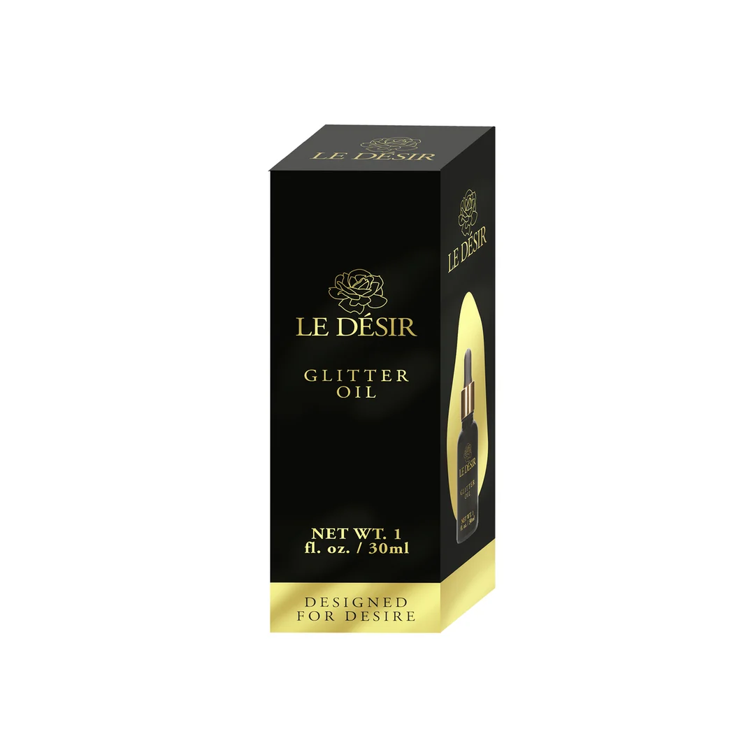 Olejek do ciała Glow – delikatny brokat do ciała z naturalnym złotym blaskiem – zapach rumianku i mandarynki – Le Désir by Shots – 1 fl oz / 30 ml - obrazek 1