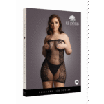 Zmysłowa sukienka mini plus size z koronką i siateczką, podkreślająca krągłą sylwetkę – LIN