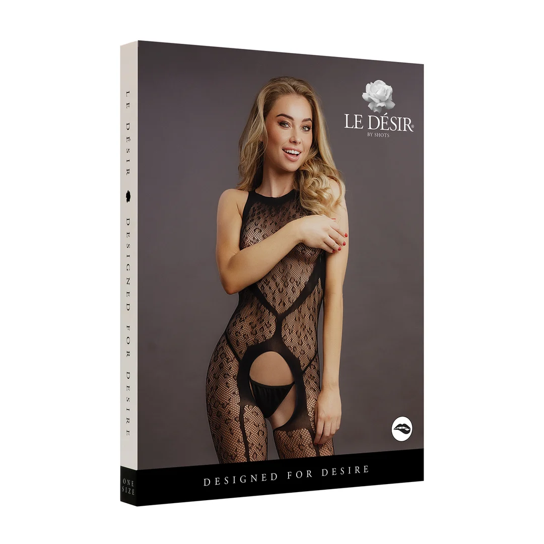 Panterkowe body pończochowe bez kroku z odkrytymi plecami, stworzone z myślą o pełniejszych kształtach – SexyPlus - obrazek 7