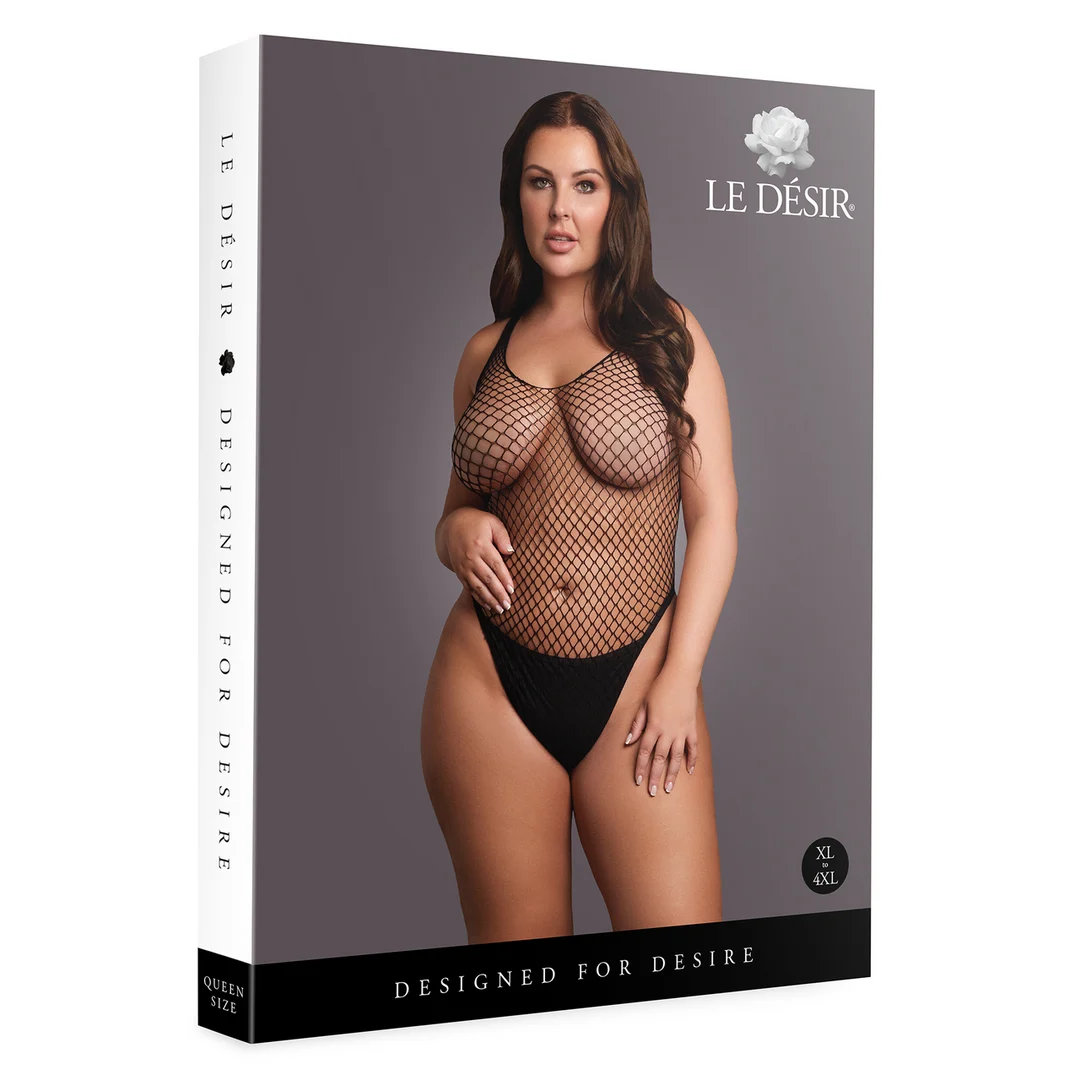 Body bieliźniane dla pełniejszych kształtów z siateczkowymi akcentami, zmysłowy look – OSX - obrazek 1