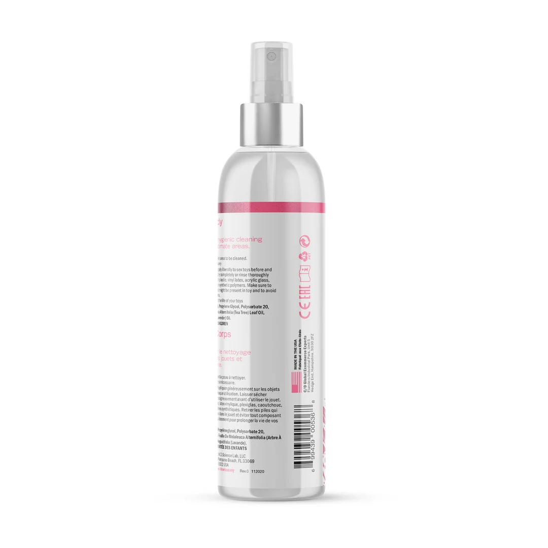 Płyn do czyszczenia zabawek erotycznych i ciała – do skóry i gadżetów intymnych – zapach unisex – 118 ml / 4 fl oz - obrazek 2