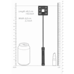 Bicz BDSM z pewnym uchwytem – pałka do elektrostymulacji E Stim – czarna - obrazek 5