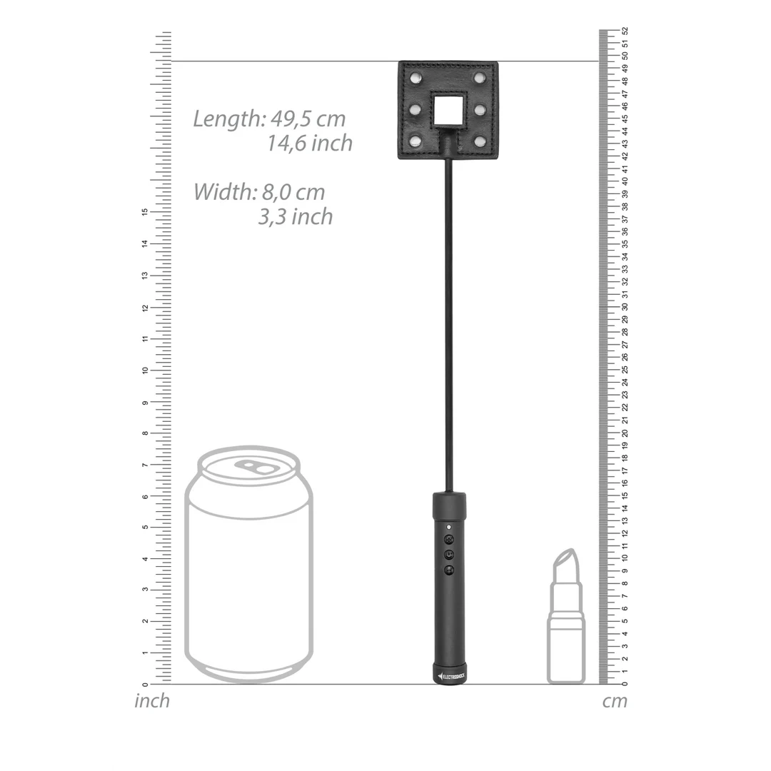 Bicz BDSM z pewnym uchwytem – pałka do elektrostymulacji E Stim – czarna - obrazek 5