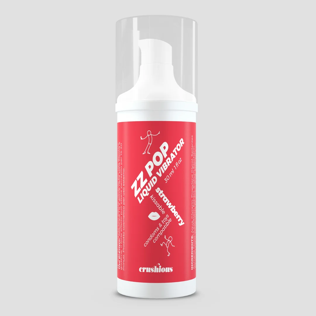 Crushious ZZ Pop płynny wibrator do całowania, wiśnia, 30 ml - obrazek 8