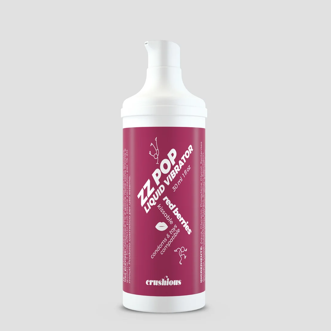 Crushious ZZ Pop płynny wibrator do całowania, wiśnia, 30 ml - obrazek 13