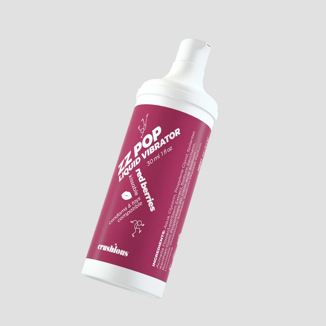 Crushious ZZ Pop płynny wibrator do całowania, wiśnia, 30 ml - obrazek 14