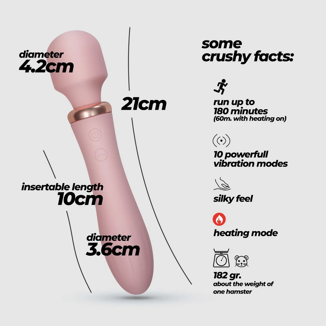 Crushious Jinx Dual Wand Massager met verwarmingsmodus - obrazek 5