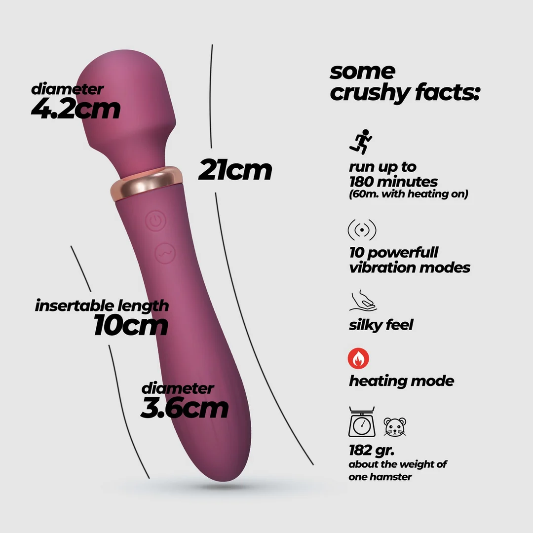 Crushious Jinx Dual Wand Massager met verwarmingsmodus - obrazek 11