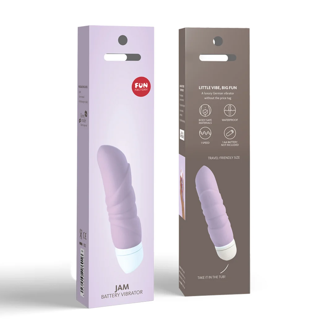 Mini wibrator z wypustkami, idealny w podróży – Fun Factory Pastelowy lila - obrazek 1