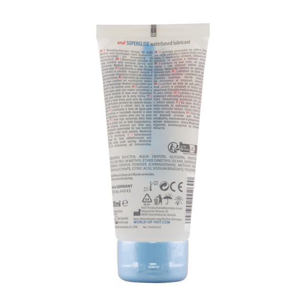 HOT Anal Superglide rozgrzewający lubrykant na bazie wody 100 ml