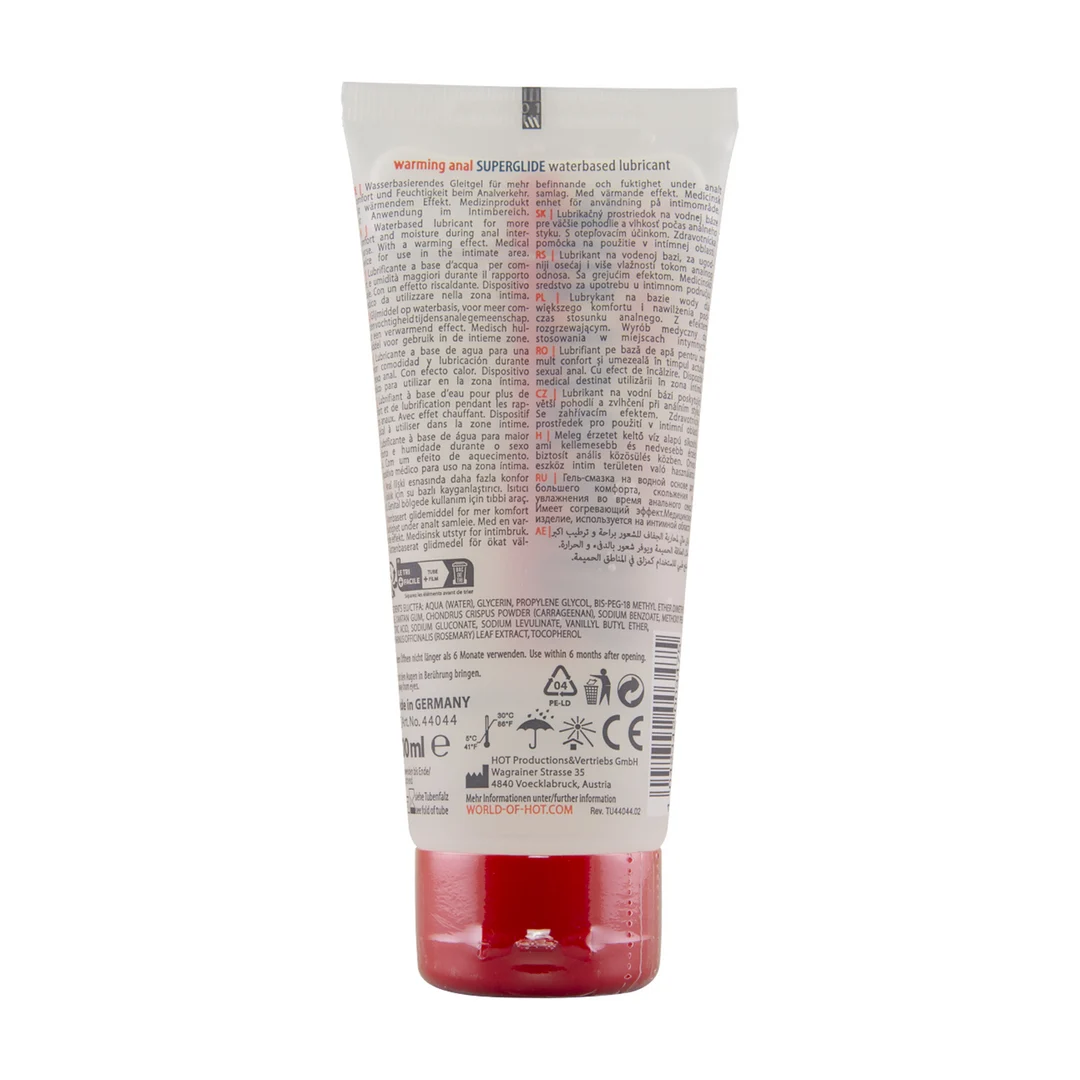 HOT Anal Superglide Warming Liquid Pleasure lubrykant na bazie wody 100 ml - obrazek 1