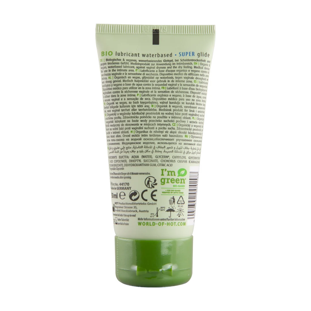 H-44170-5 Lubrykant na bazie wody, ekologiczny i wegański, z karagenem, bezzapachowy i bez smaku, 50 ml, Superglide - obrazek 1