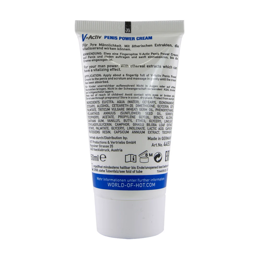 HOT V Activ Penis Power Cream 50 ml - obrazek 2