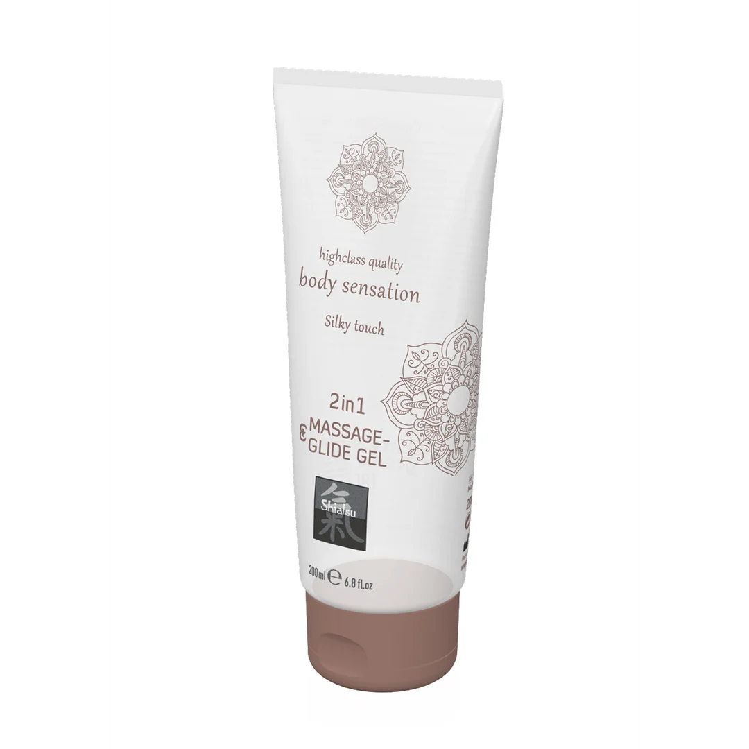 H-67070-5 Olejek do masażu i lubrykant w 1 – żel do masażu i poślizgu Silky Touch 2 w 1, aksamitnie gładki i nieklejący – 7 fl oz / 200 ml - obrazek 1