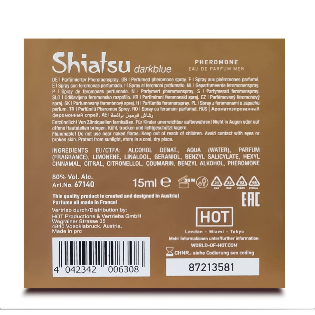 HOT Darkblue zapach feromonowy dla mężczyzn, 15 ml - obrazek 3