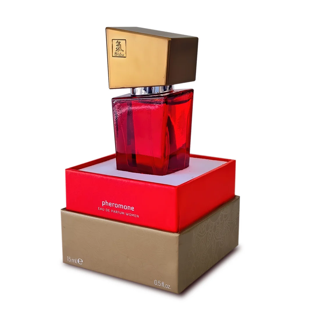 Perfumy z feromonami dla kobiet – Pheromon Geur Czerwony 15 ml - obrazek 2