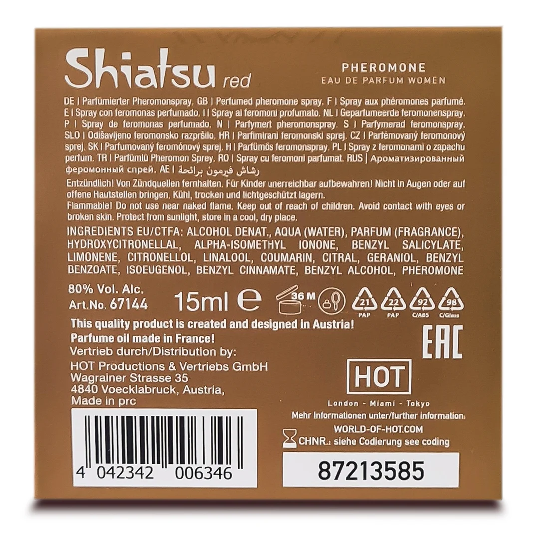Perfumy z feromonami dla kobiet – Pheromon Geur Czerwony 15 ml - obrazek 3