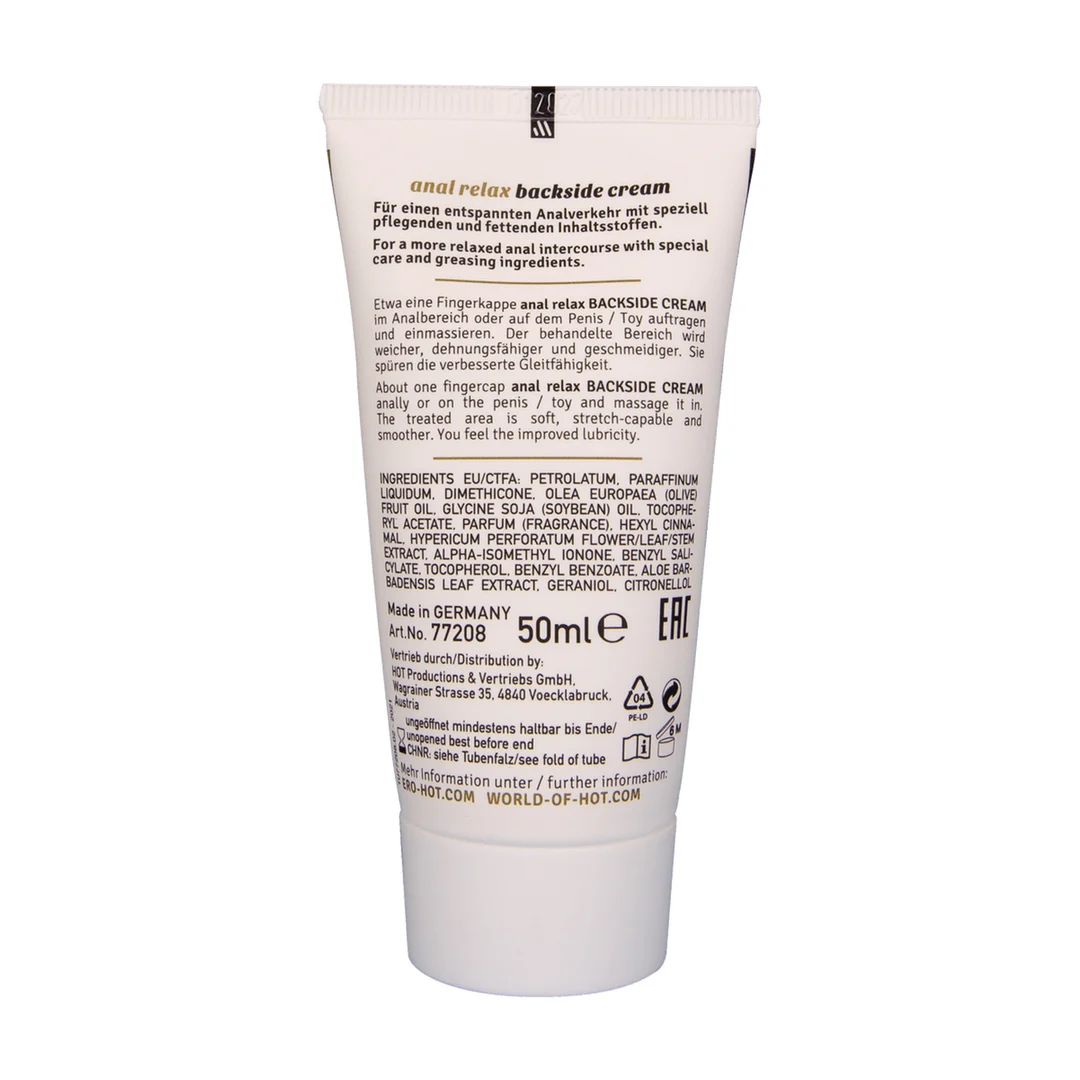 HOT Backside Anal Relax Cream, krem relaksujący do seksu analnego, 50 ml - obrazek 2