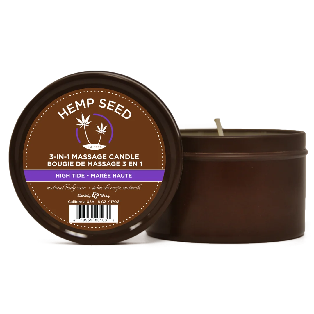 Świeca do masażu High Tide, świeca 3 w 1, która topi się i zmienia w olejek do masażu, kokos, limonka i werbena, 170 g - obrazek 1